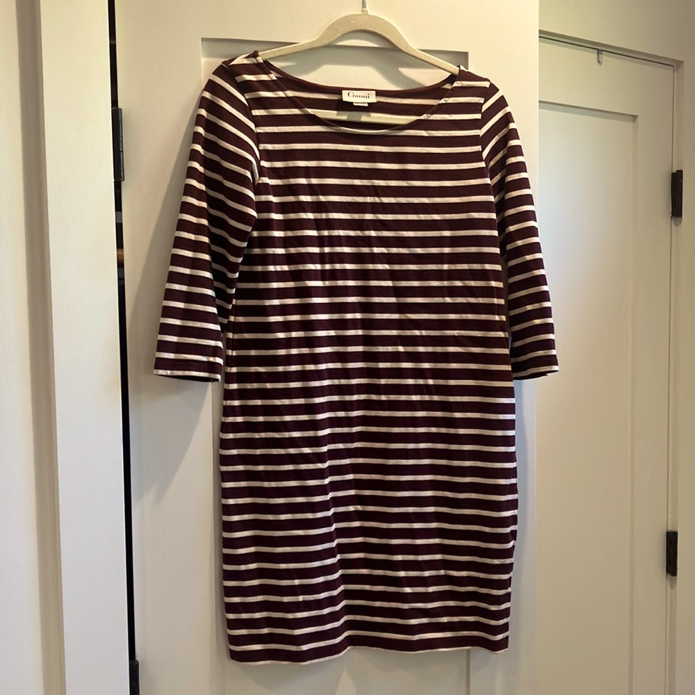 Ganni 100% Cotton Striped Dress